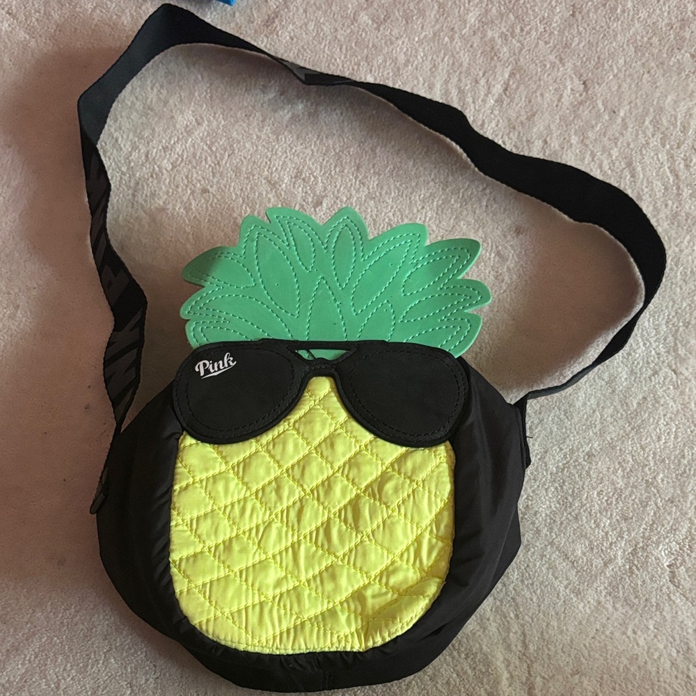 VS Pink insulated Pineapple Crossbody Bag with Sunglasses